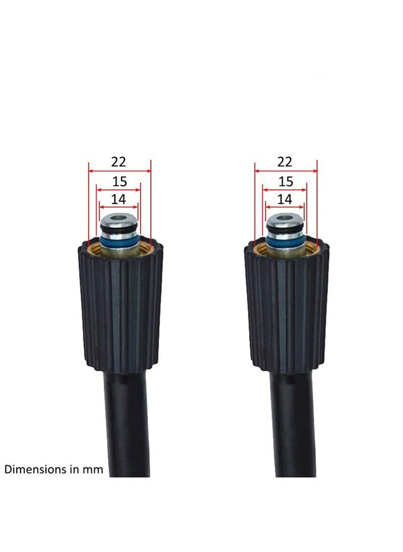 Digital Craft Digital Craft Pressure Washer Hose Pipe 170Bar 2465PSI M2215 14mm High Pressure Washer Hose Spray Water Pressure Washer PipePressure Washer GunPipe Joint Connector M22  - Image 4