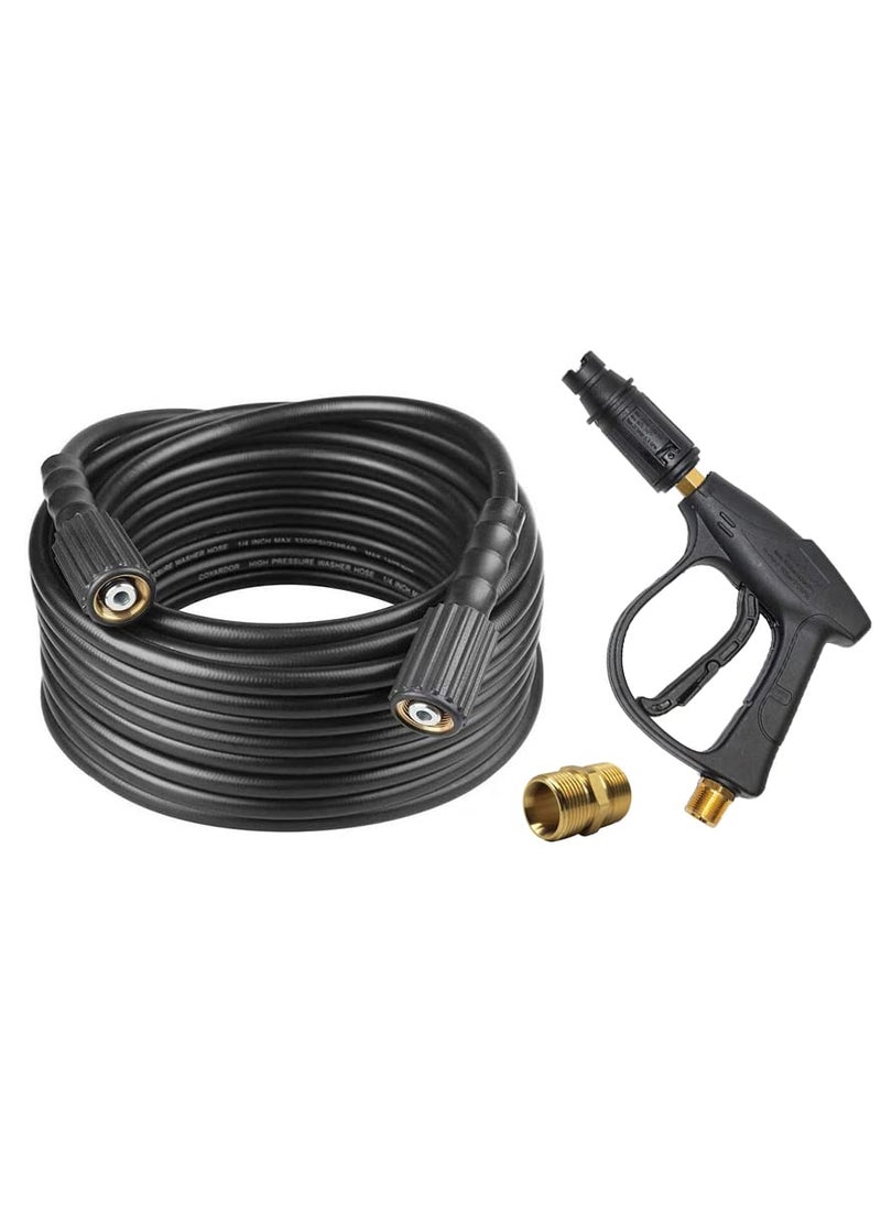 Digital Craft Digital Craft Pressure Washer Hose Pipe 170Bar 2465PSI M2215 14mm High Pressure Washer Hose Spray Water Pressure Washer PipePressure Washer GunPipe Joint Connector M22  - Image 1