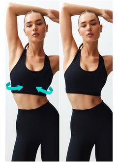 trendyol Premium Black Polyamide Fabric Support Knitted Sports Bra THMSS24SS00000  - Image 1