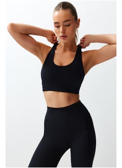 trendyol Premium Black Polyamide Fabric Support Knitted Sports Bra THMSS24SS00000  - Image 4