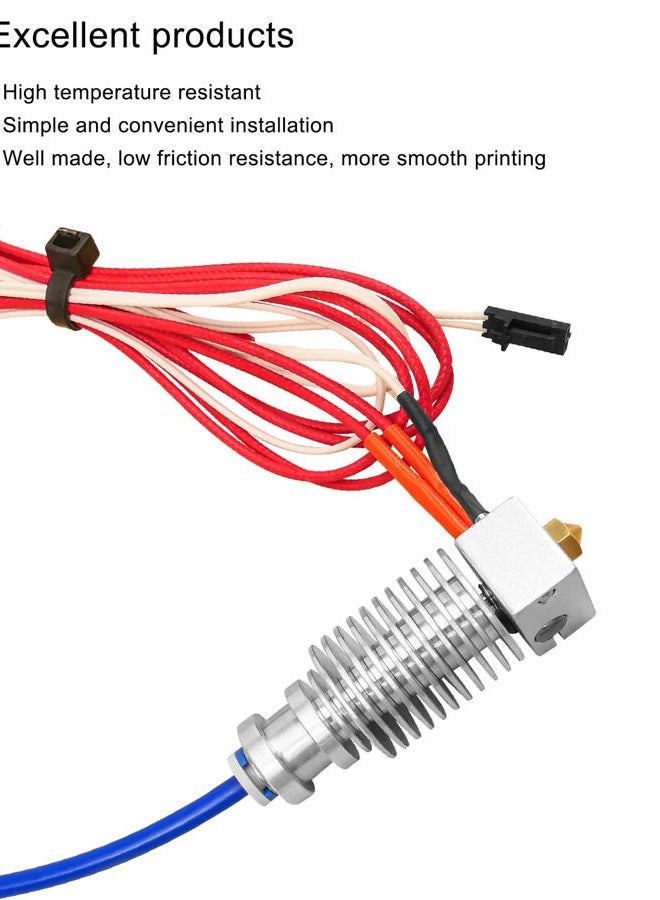 AUGREX 24V 40W 3D Printer hotend MK3S J Head extruder kit Fit for Prusa i3 MK3/MK3S/MK3S and Other E3 V6 Remote Printhead Printer, with Silicon Cover and 0.4mm Nozzle for 1.75mm Direct Filament - Image 5