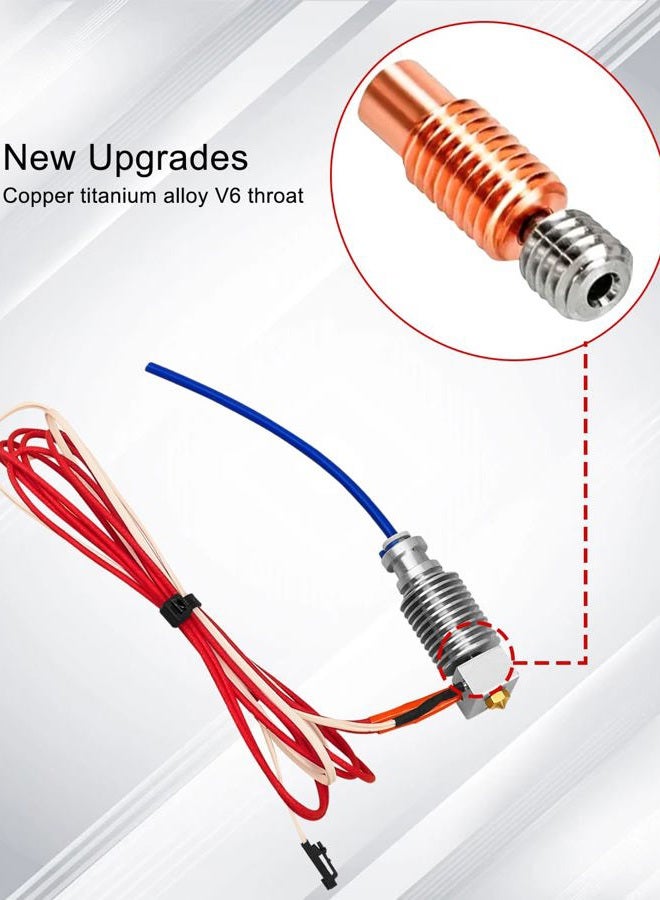 AUGREX 24V 40W 3D Printer hotend MK3S J Head extruder kit Fit for Prusa i3 MK3/MK3S/MK3S and Other E3 V6 Remote Printhead Printer, with Silicon Cover and 0.4mm Nozzle for 1.75mm Direct Filament - Image 4