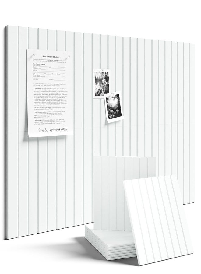 Fluxynara Large Felt Bulletin Board 36"x24" Cork Board Alternative - 6 Pack with 40 Safe Removable Adhesive Tabs, Cork Boards for Walls for Home Office Classroom Pin Board-Cold White - Image 1