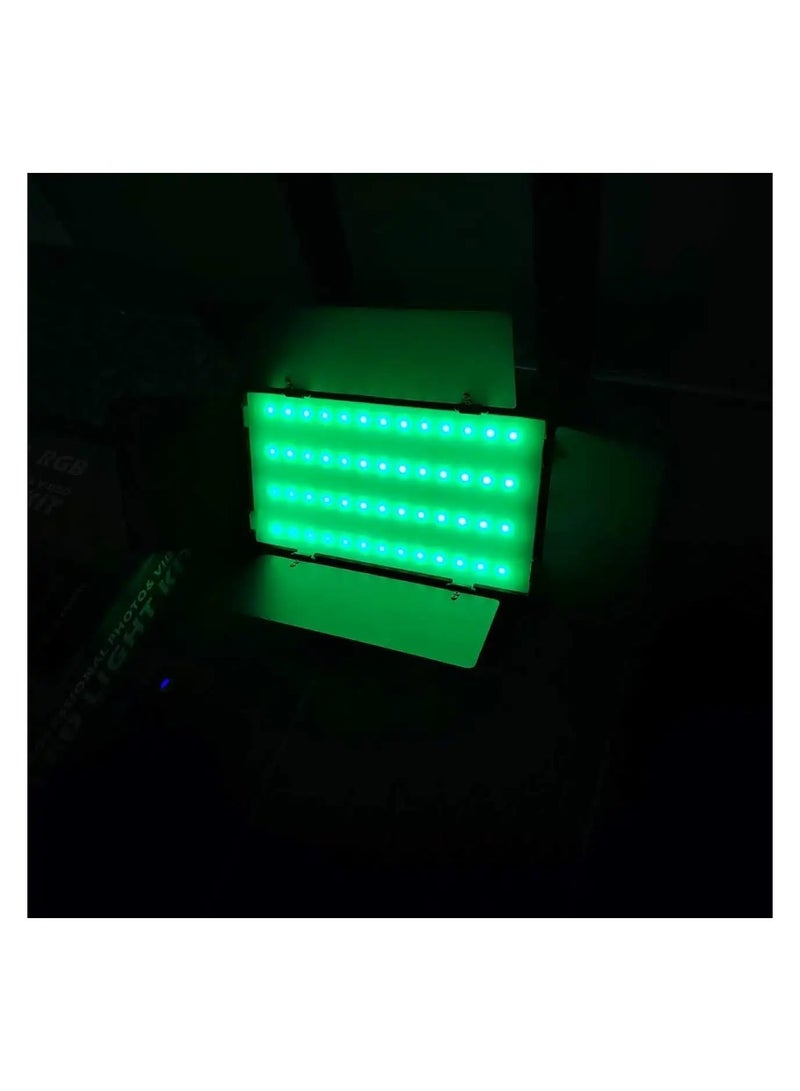 Generic - LED 600 RGB Studio Lighting with 40W Power, Multi-color, Battery & AC Operated, Includes 2m Stand & Remote Control - Image 1