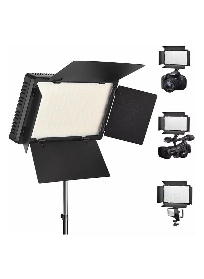 Generic - LED 600 RGB Studio Lighting with 40W Power, Multi-color, Battery & AC Operated, Includes 2m Stand & Remote Control - Image 1