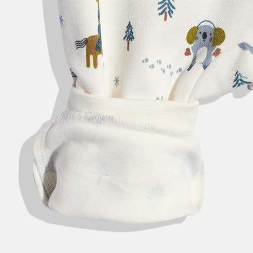 Mothercare Unisex Cozy Animals Printed Full Sleeve All-In-One - White/Navy - Image 5