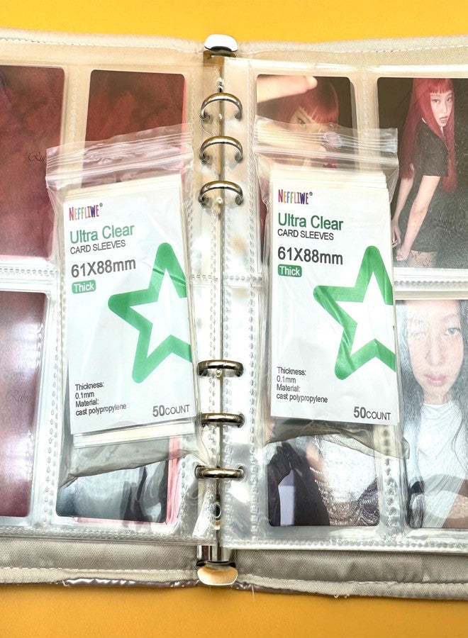 Neffliwe 100 Pcs Photocard Sleeves 61x88mm Clear Polypropylene Photo Card Protector for Albums Photocards, No PVC and Acid Free (50Pcs x2 Pack) - Image 5