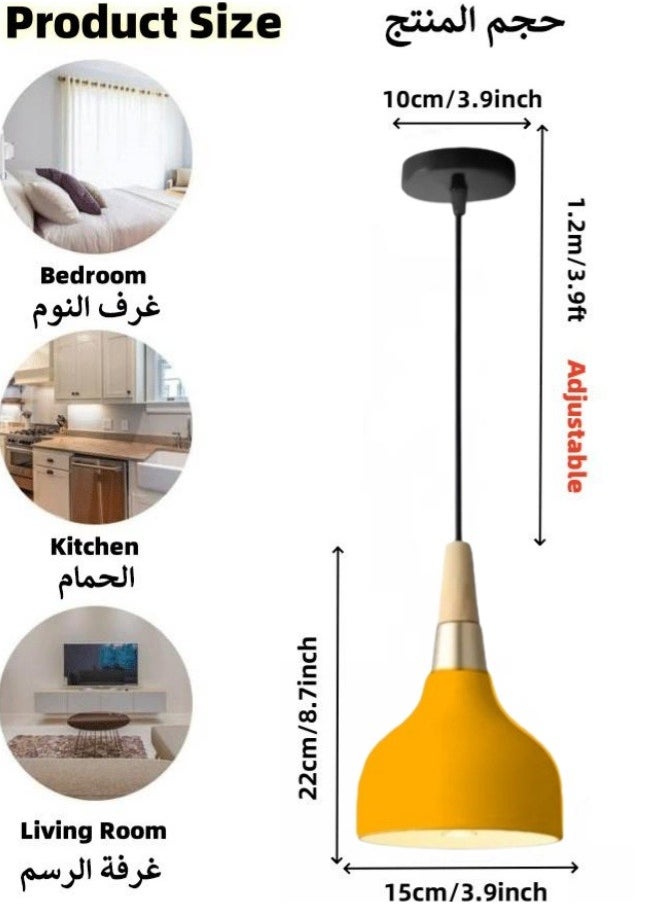 Optico Pendant Ceiling Light, Chandelier Decor Lamp Hanging Ceiling Light with 3-Color Light Indoor Lighting Hanging Lamp with Adjustable Cord for Living Room Bedroom Kitchen Restaurant Hallway  - Image 2