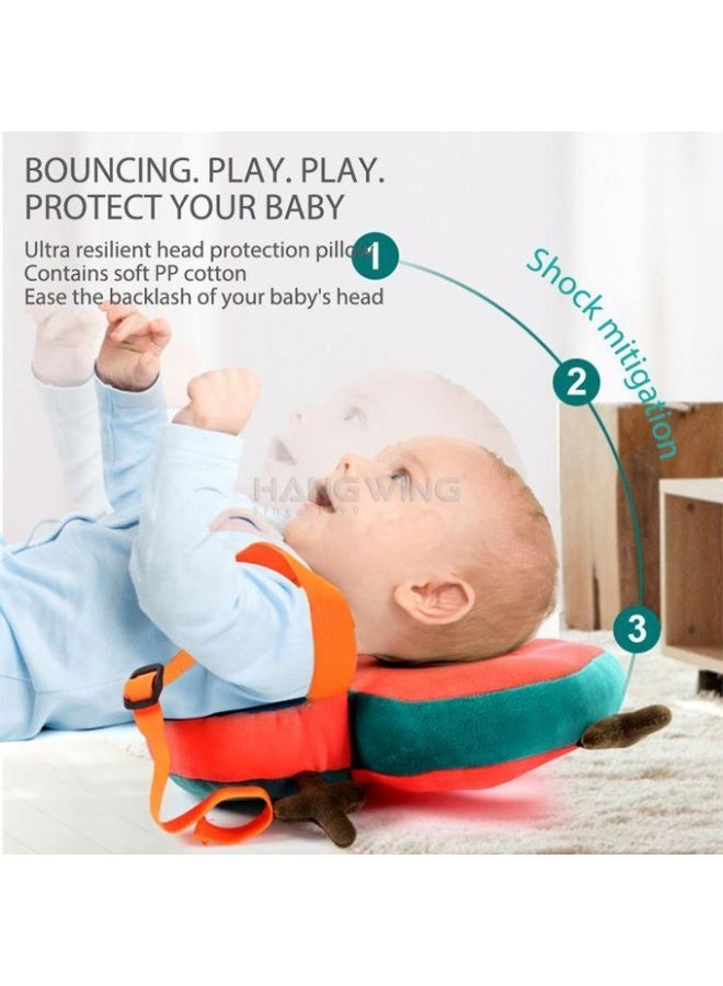Premium Baby Head Protector Backpack Cushion - Anti-Fall Safety Pillow for Toddlers 6 Months+, Soft Breathable Head and Back Protection Pad for Crawling and Walking, Learning & Education Toy Gift - Image 3