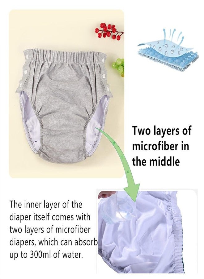 LAROTSUBA Unisex Reusable Adult Waterproof Cloth Diapers,Adjustable Incontinence Pocket Diaper with Snaps,Incontinence Underwear,Anti-Side Leakage Diaper Pants(Green,XXL) - Image 4
