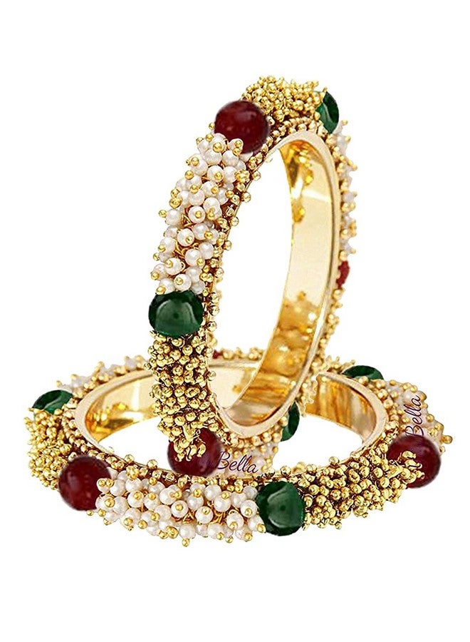 YouBella Gold Plated Bangles Jewellery for Girls/Women (2.6) - Image 2