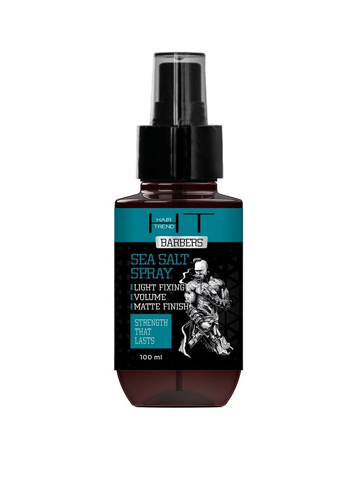 HAIR TREND Barber Sea Salt Men’s Hair Grooming Styling Hairspray Light Fixing Volume with Matte Effect Hair Softness and Hair Fragrance Suitable for Home Barber Shop Salon Use100 ml 
