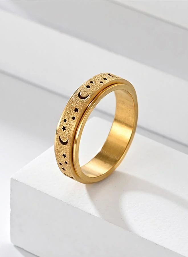 Take Two Star and Moon Stainless Steel Ring
