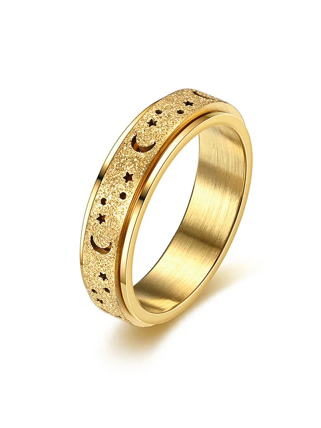 Take Two  Star and Moon Stainless Steel Ring for Women | Best Price UAE