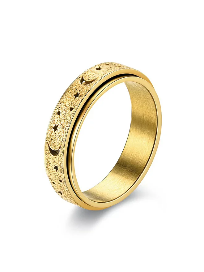 Take Two  Star and Moon Stainless Steel Ring for Women | Best Price UAE