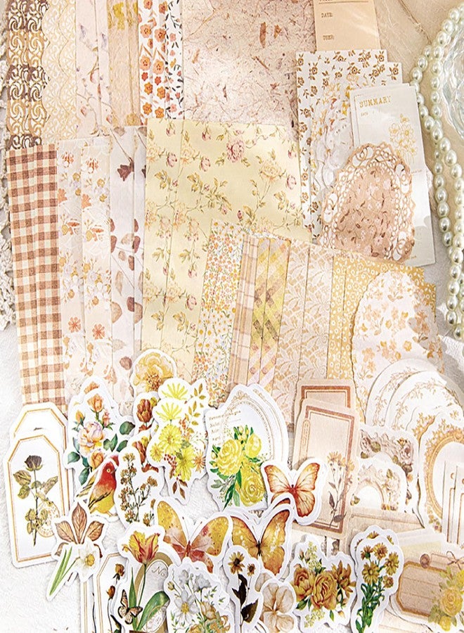 Doraking 100 Pieces Flower Sticker Material Scrapbook Pack - Image 3