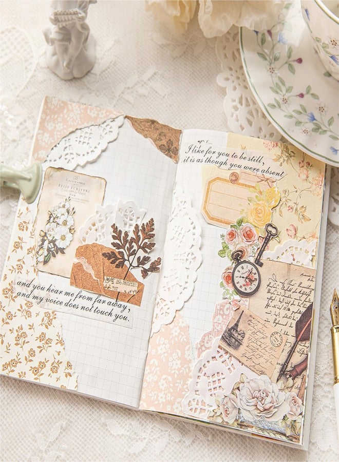 Doraking 100 Pieces Flower Sticker Material Scrapbook Pack - Image 5