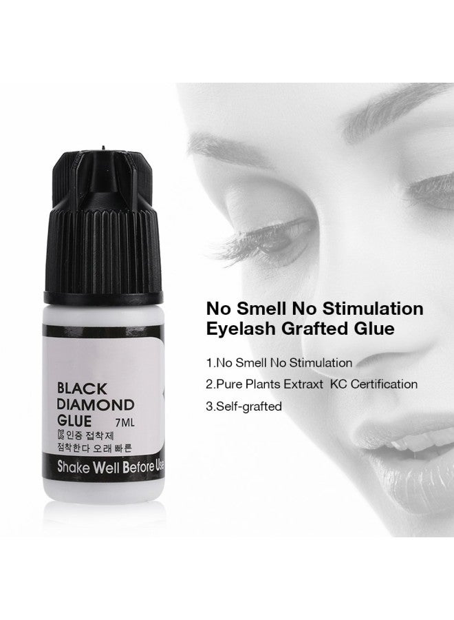 klarako Professional Individual Black Eyelash Extension Glue 7ml | Extra Strong Semi Permanent Black Adhesive Eye Lash Bonding Supplies | 1-2 Seconds Drying Time | 7-8 Weeks Retention(#1) - Image 2
