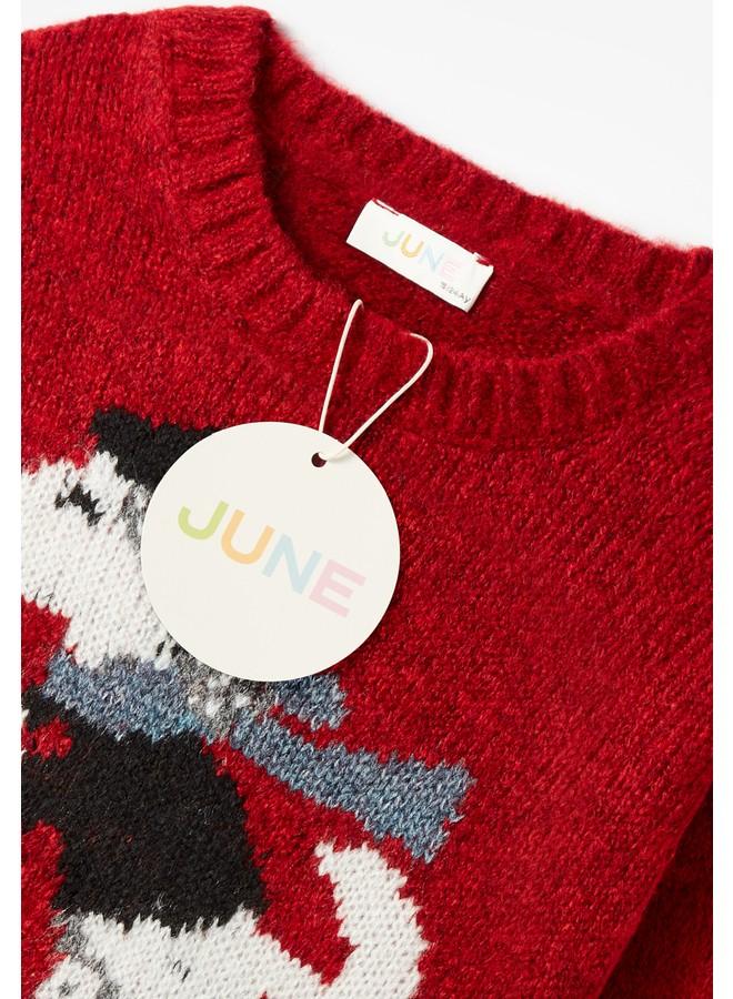 June Baby Boy Patterned Sweater Red - Image 4