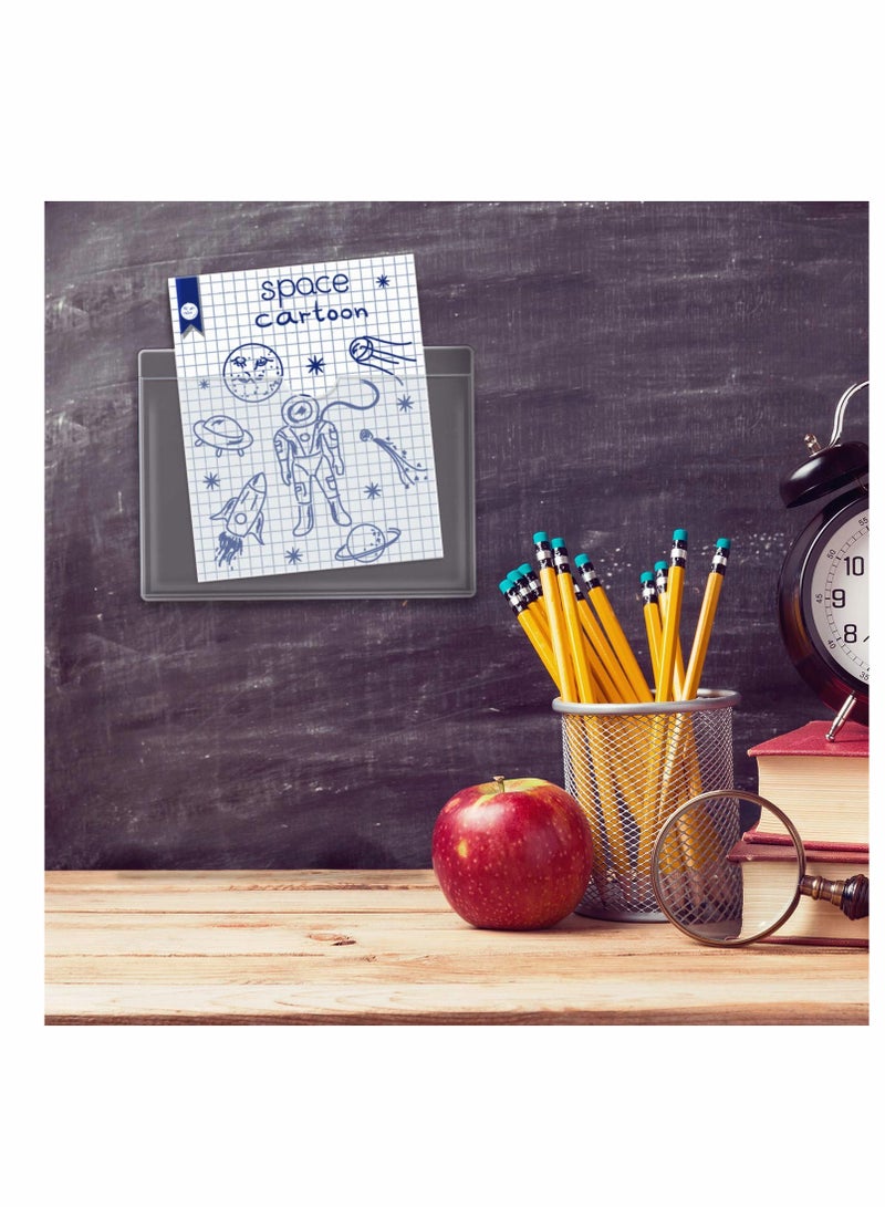 Excefore Self-Adhesive Index Card Pockets with Top Open for Loading - Ideal Card Holder for Organizing and Protecting Your Index Cards - Crystal Clear Plastic, 3.6 x 4.8 Inches 30-Pack - Image 5