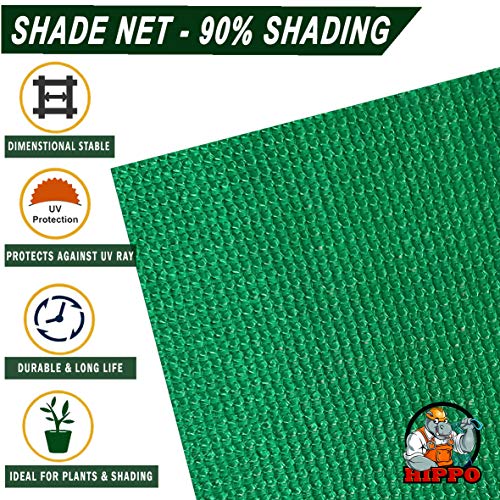 HIPPO - Green 90% - Shade & Garden Net - 1.5mt x 10mt - with Utility Border, UV Stabilized & Dimensional Stable - Image 2