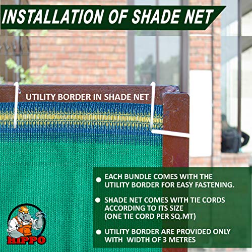 HIPPO - Green 90% - Shade & Garden Net - 1.5mt x 10mt - with Utility Border, UV Stabilized & Dimensional Stable - Image 5