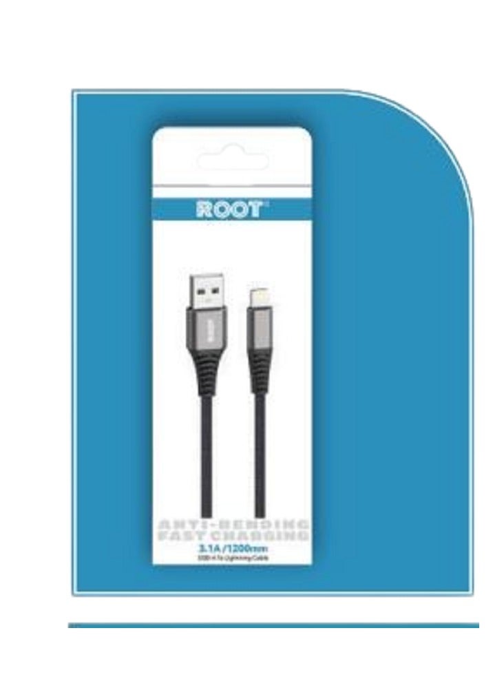 رووت كيبل ايفون أسود قماش 1.2M روت - Image 3