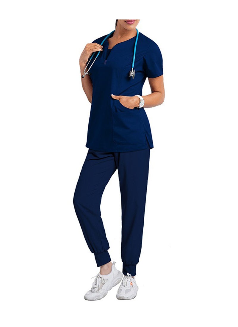 Generic Women's Medical Scrub, Soft and Comfortable Lycra Polyester Blend, 2 Piece Set, Ideal for Medical Environments  - Image 1