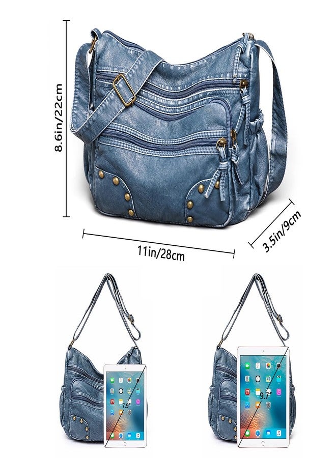 LassZone Soft Leather Handbags for Women Multi-pocket Crossbody Bag Waterproof Shoulder Bag Ladies Satchel Casual Messenger Bags - Image 4