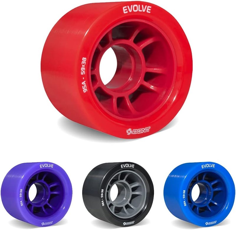 Bont Skates - Evolve Roller Derby Skates - Indoor Rollerskate Wheels - 88A, 92A, 95A, 98A - Red, Black, Blue, Purple - Image 1