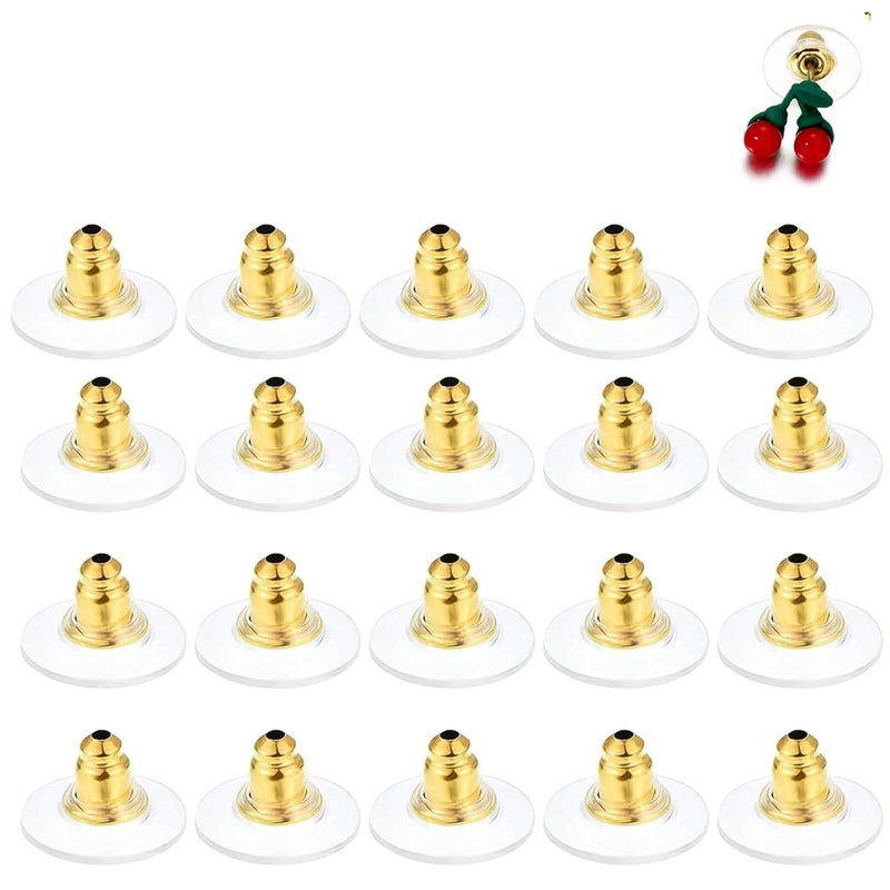 ST logo Hanging Tree Earring Backs, Earring Safety Back Stopper Clutch Ear Locking with Pad Hypoallergenic Earring Backings Jewellery Making Earring Findings Accessories (300 Pcs Earing Stoppers) - Image 1