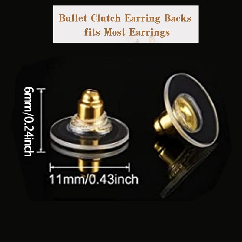 ST logo Hanging Tree Earring Backs, Earring Safety Back Stopper Clutch Ear Locking with Pad Hypoallergenic Earring Backings Jewellery Making Earring Findings Accessories (300 Pcs Earing Stoppers) - Image 2