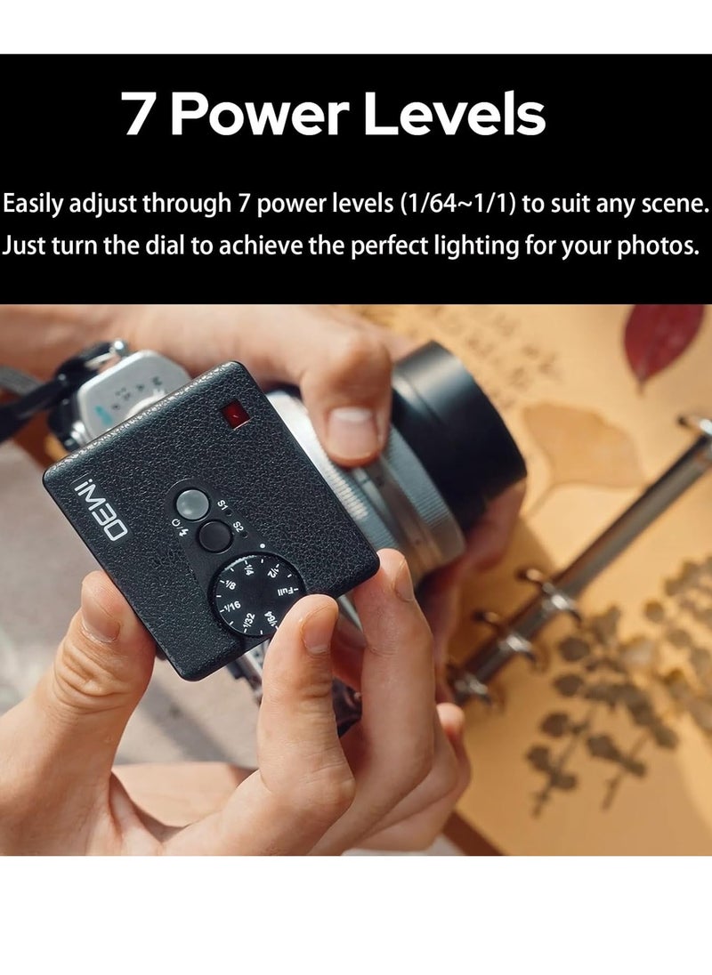 Godox - iM30 Mini Flash Camera Flash, GN15 7 Levels Flash Output CCT 6500K±200K Mini Flash Speedlite 230 Full Power Flash for Canon Sony Nikon Fuji Olympus Camera - Image 1