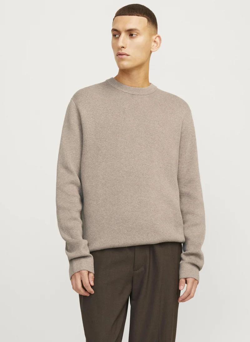 JACK & JONES Knitted Crew Neck Long Sleeve Sweater