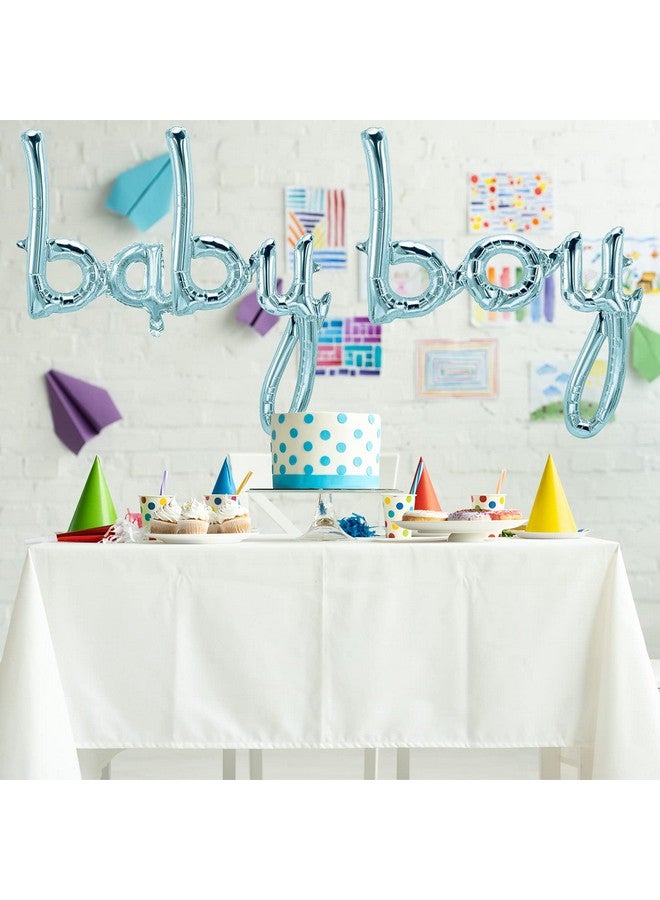Tellpet Baby Boy Balloons Blue Baby Boy Letter Balloon Baby Shower Decorations For Boy - Image 4