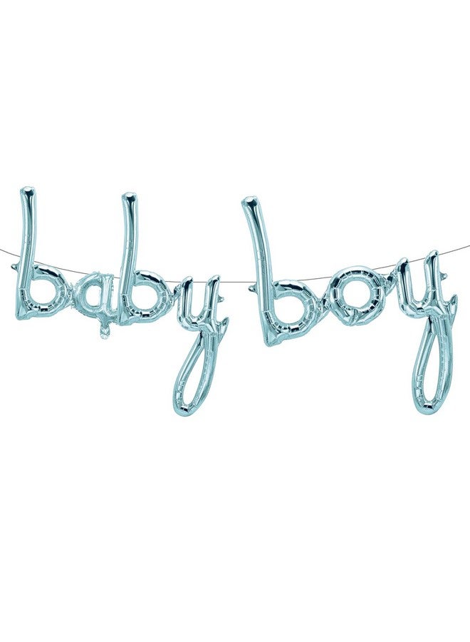 Tellpet Baby Boy Balloons Blue Baby Boy Letter Balloon Baby Shower Decorations For Boy - Image 1