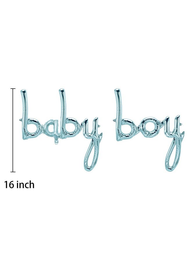 Tellpet Baby Boy Balloons Blue Baby Boy Letter Balloon Baby Shower Decorations For Boy - Image 3