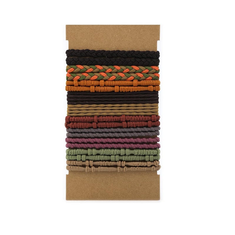 20pcs Hair Tie Bracelets for Women Men Boho Hair Ties Bracelets Hair Elastics No Damage Ponytail Holders for ThickMediumLong Hair 4 Styles 10 Colors