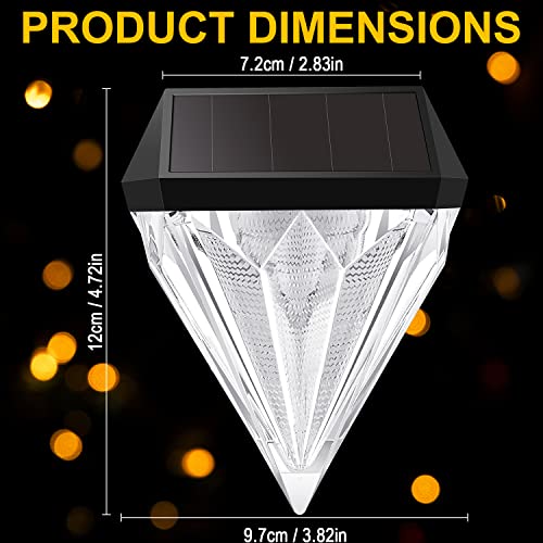 BRIGATTES Solar Powered Outdoor Light, Solar Deck Lights Outdoor, Solar Step LED Waterproof Lighting for Outdoor Deck, Weatherproof LED Deck Lights Solar Powered Outdoor Lights (Warm White)-4 - Image 3