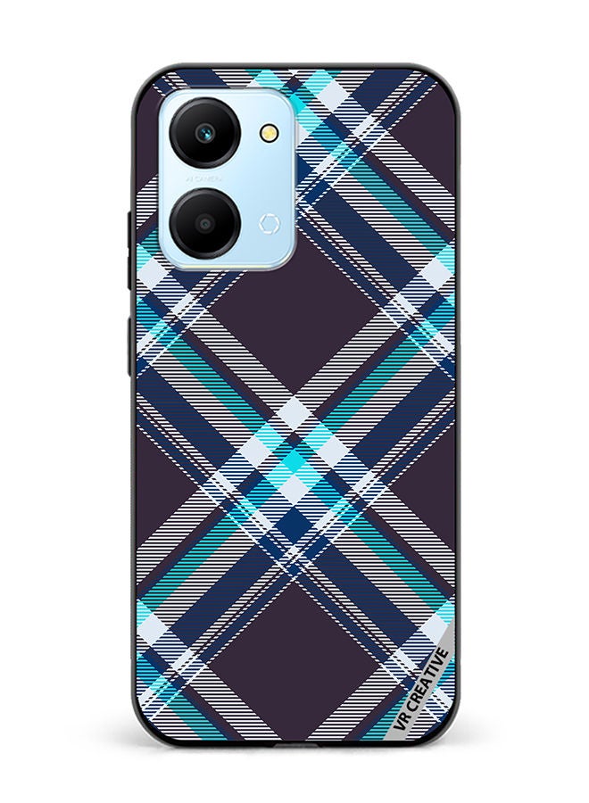 VR CREATIVE Protective Case Cover For Honor Play7T Checkered Design Multicolour - Image 1