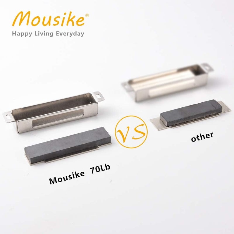 Mousike Magnetic Door Catch，70lb Stainless Steel Cabinet Door Magnets with Strong Magnetic for Kitchen Cupboard Wardrobe Closet Cabinet Door Drawer Latch - Image 3