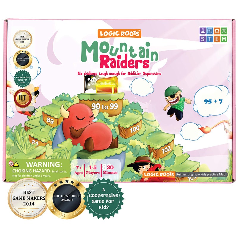 Logic Roots Addition Game Fun Math Board Game for 79 Year Olds Easy Start STEM Toy with Addition of 2 3 Digit Numbers Moutain Raiders - Image 4