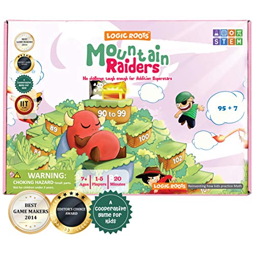 Logic Roots Addition Game Fun Math Board Game for 79 Year Olds Easy Start STEM Toy with Addition of 2 3 Digit Numbers Moutain Raiders - Image 1