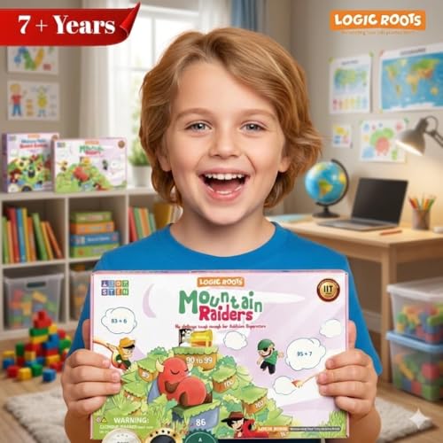 Logic Roots Addition Game Fun Math Board Game for 79 Year Olds Easy Start STEM Toy with Addition of 2 3 Digit Numbers Moutain Raiders - Image 5