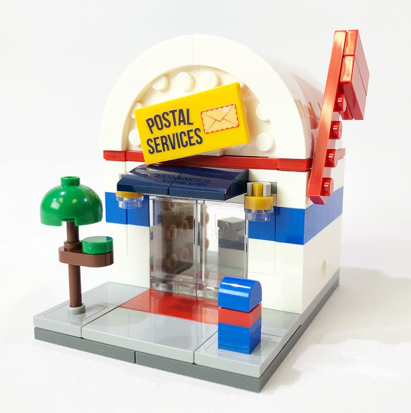 Brick Loot Mini City Post Office Set â€“ 96 Pieces Postal Service Building Kit with Mailbox, Mail Packages, and Accessories â€“ Compatible with Lego, Creative Play for Kids and Adults - Image 1