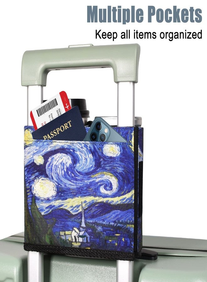 ACdream Luggage Cup Holder, Suitcase Drink Carrier, Free Hand Portable Water and Coffee Caddy Attachment, Flight Attendant Gift Gadgets, Airport Travel Accessories for Airplane, Z - Starry Night - Image 2