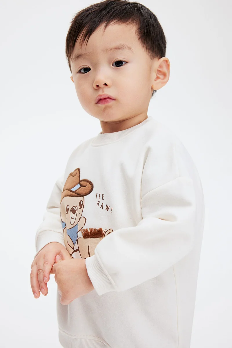 اتش اند ام Motif-detail sweatshirt
