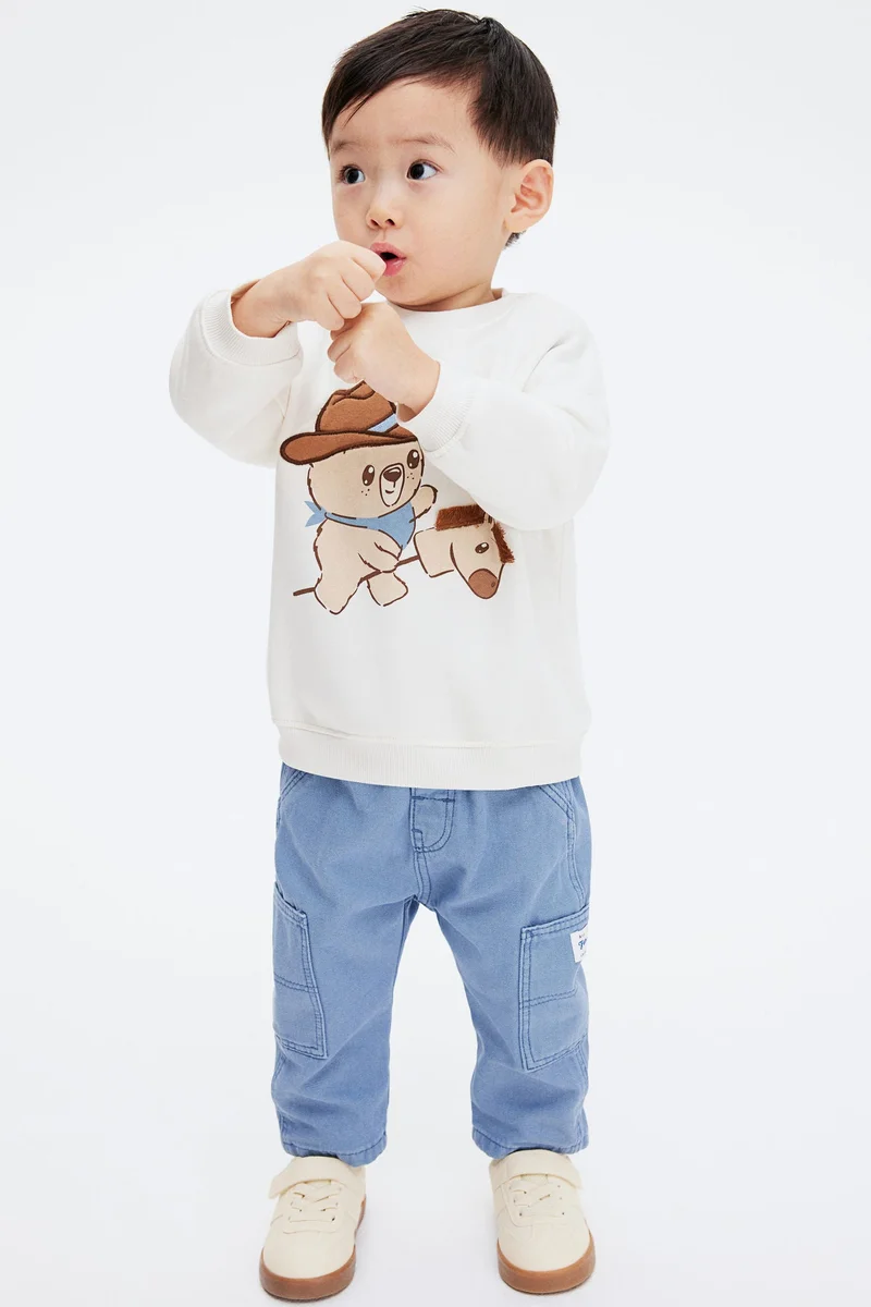 اتش اند ام Motif-detail sweatshirt