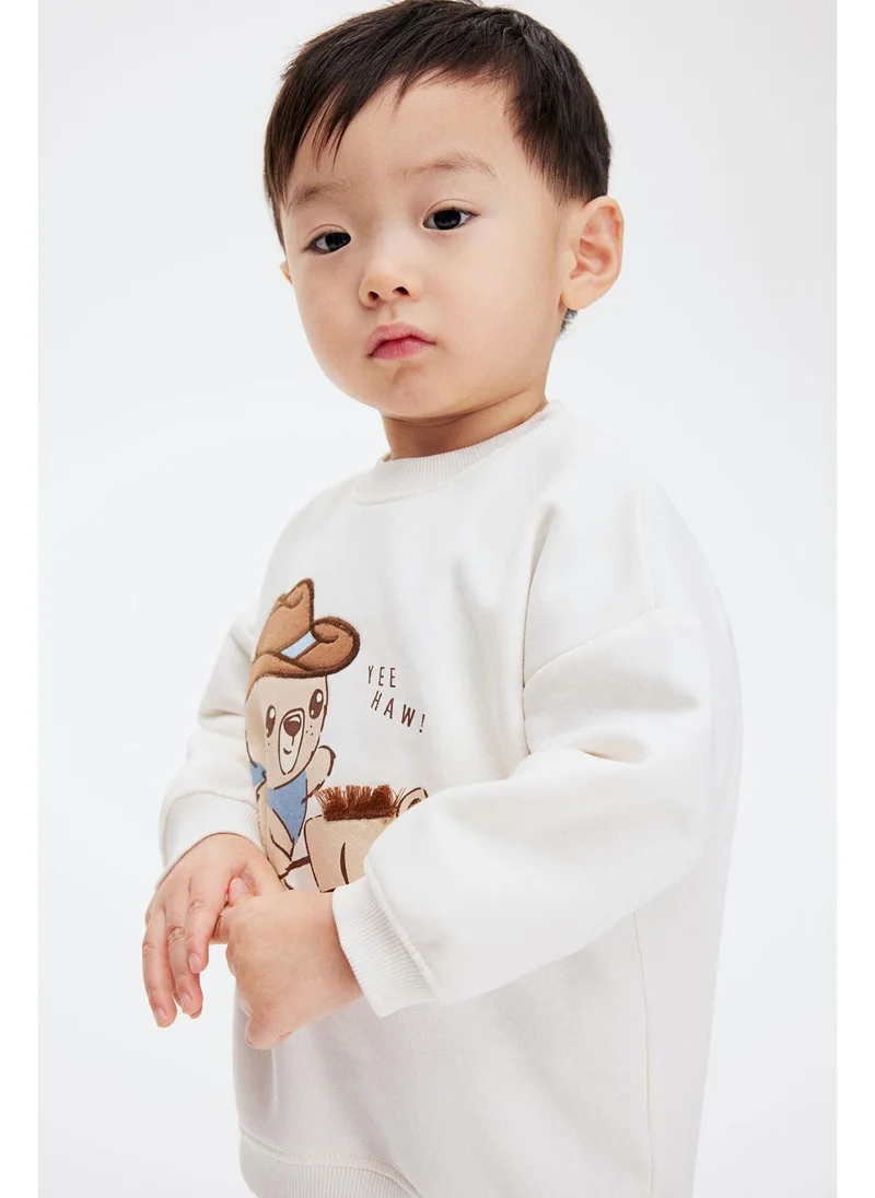 اتش اند ام Motif-detail sweatshirt