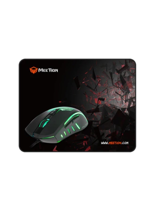 Meetion C011 RGB Gaming Mouse & Mouse Pad Combo – 6400 DPI - Image 1